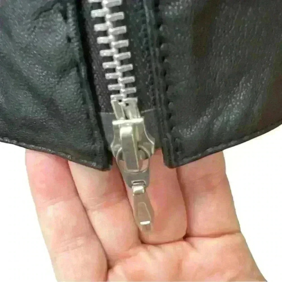 Vintage Helline Germany 100% Leather Women’s Motorcycle Biker Jacket EUR sz 40 - Picture 6 of 15